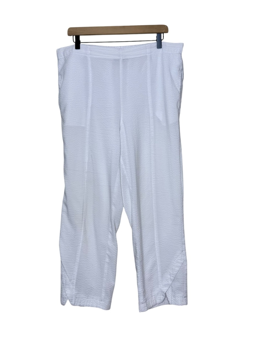 Habitat Clothes Live In Large Crinkle Crepe Gauze Crop Pants Lagenlook Coastal